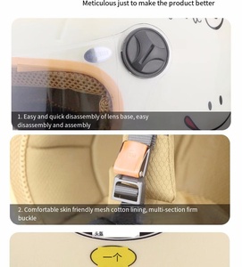 新款复古电动摩托车半盔 ABS 开脸式防撞头盔 Yuxin Yuxin 107 通用型 <span class=keywords><strong>1</strong></span> 年保修 - Product Image 5