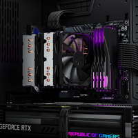 Refroidisseur CPU à double tour avec 6 caloducs, ventilateur d'air CPU ARGB 120 mm, ventilateur de refroidissement PC PWM 4 broches pour LGA1700 AM5