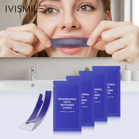 Tiras Blanqueadoras de Dientes Moradas Secas con Mecanismo de Blanqueamiento Dual, Sin Peróxido, 8% PAP + V34, para Dientes Sensibles, con Logotipo Personalizado OEM/ODM