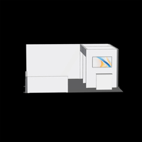 600*600cm Portable Trade Show Booth Partition Wall Display With Enclosed Room Reception Desk Monitor Mount Modular Frame