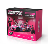 Voiture de course RC 2,4G à l'échelle 1/43, voiture de sport télécommandée à grande vitesse avec éclairage LED, véhicule de drift pour intérieur et extérieur, pour enfants
