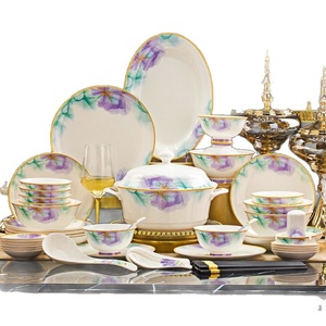 Service de vaisselle en céramique, ensemble de bols et d'assiettes en porcelaine fine pour la maison, vaisselle fournie par l'usine comme articles cadeaux - Product Image 5