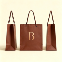 Sac cadeau en papier de luxe imprimé sur mesure avec poignée en ruban, sac de shopping réutilisable pour vêtements et cadeaux, logo et couleur