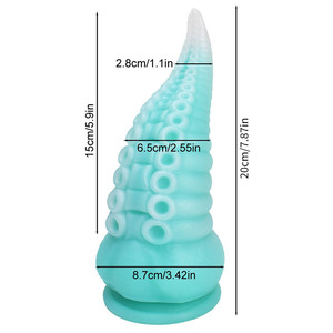 Realistic Lifelike Octopus Silicone Dildo Huge Anal Plug with Strong Suction Cup Luminous Monster Butt Plug for Women - Product Image 1