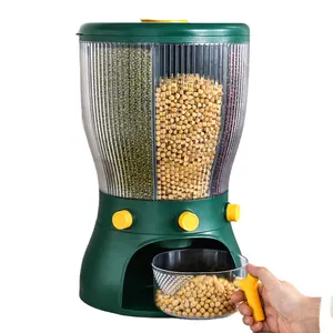Kunststoff-Reissp ender-Box, 360 Grad drehbarer, geteilter automatischer Spender-Lebensmittel behälter für Katzen
