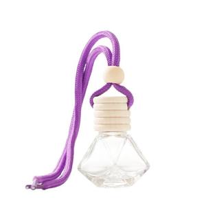 Difusor de Perfume para Auto, Botella Colgante de Vidrio Redonda de 10 ml, con Hilos y Tapas - Product Image 5