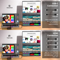 Moniteur portable à double écran empilé de 16 pouces avec 100% SRGB et VESA pour ordinateur portable et bureau