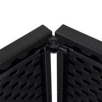 Tables pliantes rectangulaires en plastique HDPE robustes de 240 cm (8 pieds) noires, pliables au centre, pour ordinateur portable et événements, vente en gros