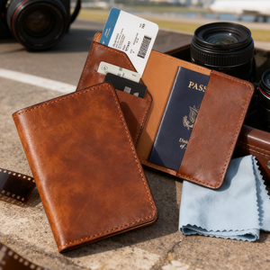 Производитель, винтажная Обложка для паспорта, модный Пустой дорожный бумажник из натуральной кожи для паспорта и билета - Product Image 2