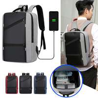 Sac à dos pour ordinateur portable de haute qualité, imperméable, grande capacité, unisexe, élégant, pour les voyages d'affaires, avec port USB