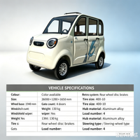 ESUN Voiture Électrique de Luxe Fermée à Basse Vitesse pour Trajets Quotidiens, 4 Portes, 4 Places, Véhicule à Quatre Roues 60V au Plomb-Acide, Scooter Domestique pour Trajets Quotidiens