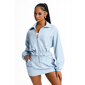 <b>Women</b>’s Colorblock <b>Windbreaker</b> Hoodie and Shorts Set Lightweight Zip Up Sportswear 2 Piece Tracksuit Casual Running Gym Fitness - Product Image 1