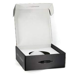 Boîtes à chapeau en papier kraft <span class=keywords><strong>noir</strong></span> écologique Emballage de chapeau en <span class=keywords><strong>feutre</strong></span> rond en carton rigide à insertion personnalisée avec poignée - Product Image 4