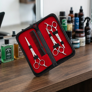 Juego de Tijeras de Peluquería Profesionales con Mango Largo para Diestros, Acero Inoxidable 4Cr13 de Alta Calidad, Ecológicas, con Acabado Espejo - Product Image 2