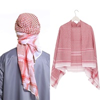 Keffieh Palestinien Personnalisé de 55 Pouces, Foulard Islamique Homme, Shemagh Arabe, Écharpe Ethnique