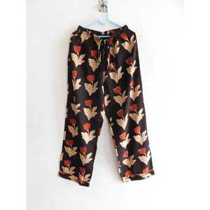 Summer Pajama Set Floral Printed 100% Cotton Long Sleeve Woven Shirt with <b>Pants</b> Comfortable Soft Breathable Nightwear - Product Image 4