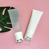 Tube de crème de massage 100ml 150ml 200ml 300ml, tube de lotion de massage corporel avec applicateur à 5 billes roulantes, emballage cosmétique