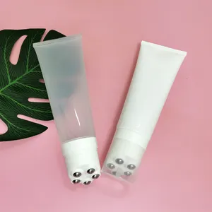 Massage Cream Tube 100ml 150ml 200ml 300ml Body Massage Lotion Roller Tube Cosmetic Packaging Tube With 5 Roller Ball Applicator