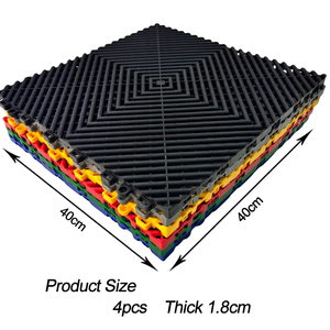 Sản xuất trực tiếp không trượt bền dễ dàng cài đặt đầy màu sắc lồng vào nhau PVC nhà để xe gạch lát sàn cho rửa xe chi tiết cửa hàng - Product Image 4