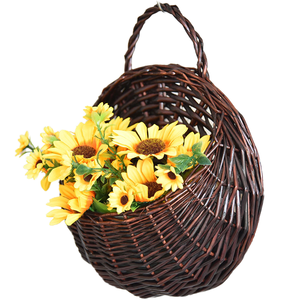 Wholesale DD2571 Natural Wicker <b>Storage</b> Flower <b>Basket</b> Wall <b>Hanging</b> Rattan Garden <b>Baskets</b> Plant Fiber Material - Product Image 4