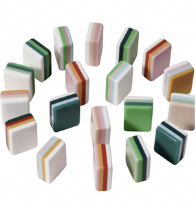 Mahjong américain de luxe vert, design personnalisé, 4 couches de tuiles acryliques, 160 cartes, boîte portable personnalisée pour jeu, cadeau de Noël - Product Image 6