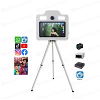 Boîte de photobooth avec appareil photo et imprimante 21.5 pouces LCD écran tactile moniteur événements de mariage kiosque d'impression instantanée machine de photomaton