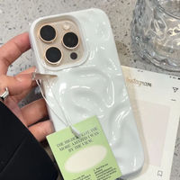 Luxe 3D Motif Ondulé TPU Téléphone étui pour iphone 16 15 14 13 12 INS À La Mode 3D Couverture Usine En Gros Mobile Téléphone Cas