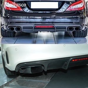 สำหรับรถยนต์ CLS-Class W218 C218 4 ประตู รุ่น AMG สไตล์คาร์บอนไฟเบอร์  ลิ้นกันชนหลัง ดิฟฟิวเซอร์หลัง ปี 2011-2019 - Product Image 2