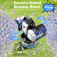 Jouets pour enfants 30 000 bulles Storm Auto 360 °   Machine à bulles rechargeable avec rotation et télécommande, avec lumières RGB