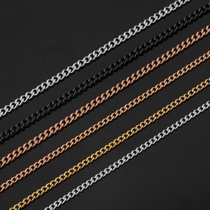 Pulseras Cubanas de Acero Inoxidable en Colores Mixtos, Negro y Oro Rosa, Joyería Ecológica Resistente a la Decoloración, Cadenas de Acero Inoxidable - Product Image 4