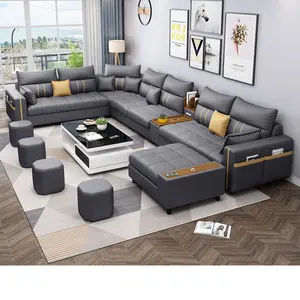 Opvallende Aangepaste U-vormige Sofa Set Stoel Modern Meubilair Woonkamer