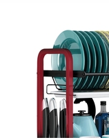 Support de rangement de cuisine classique en métal à trois couches multi-usages de vente chaude pour bols et plats