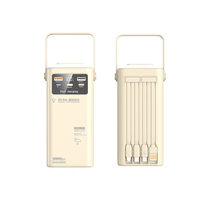 Batterie externe en gros 80000mAh 50000mAh 30000mAh, station d'énergie extérieure à charge rapide 22.5W avec lampe de camping intégrée et 4 câbles