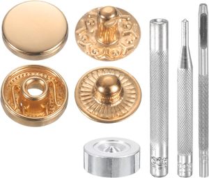 Kit de boutons-pression en cuir HARFINGTON, diamètre mm, boutons-pression en laiton, boutons-pression métalliques avec outils d'installation pour C - Product Image 1