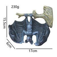 Figurine de chauve-souris gothique Décoration suspendue BCA60 Statue de chauve-souris vampire en résine artisanale pour Halloween et accent gothique pour la maison toute l'année
