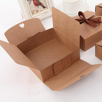 Papier fantaisiste personnalisé pour chocolat, emballage Kraft bon marché avec cravate de ruban, papier Kraft