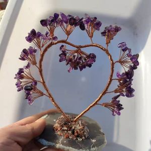 <b>Crystal</b> <b>Chip</b> Heart Tree Handmade Ornament For Home Decoration - Product Image 5