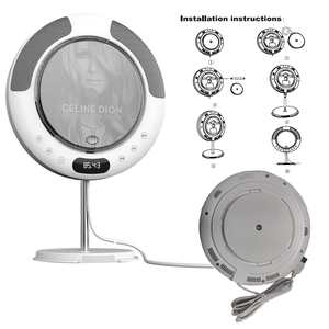 Nuevo Reproductor de CD Inalámbrico 360 °   Sistema de Audio Portátil con Pantalla Giratoria, Altavoz Integrado, Radio FM, Reproductor de MP3 USB/TF, para Hogar y Oficina - Product Image 3