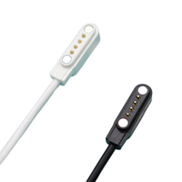 Kabel Pengisi Daya USB 4 Pin 5V 1A untuk Jam Tangan Pintar 7.62mm Konektor Magnetik 4Pin Kabel Pengisi Daya Smartwatch