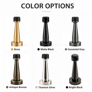 Koppalive Fermaporta in Ottone Massiccio Bronzo Anticato Oro, Paracolpi per Porta <span class=keywords><strong>da</strong></span> Interno con Punta in Gomma Moderna, Montaggio a Parete - Product Image 4