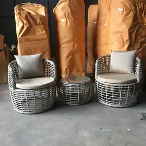 Popular design outdoor furniture PE rattan dining sets garden wicker chair