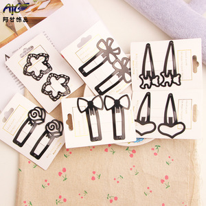 Vente à chaud transfrontalière Ins Style Internet célébrité dessin animé BB mignon enfants frange pince latérale accessoires de cheveux en gros - Product Image 3