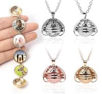 Open Fotodoos Multi-Layer Diy Sieraden Verzilverd Beste Vriend Mannen Ketting Hanger Medaillon Kettingen Voor Valentijnsketting