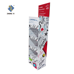定制易组装广告纸板展示架促销地板零食展示架 - Product Image 4