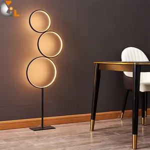 Bắc Âu Đèn sàn đơn giản sáng tạo hiện đại LED vòng trang trí thường vụ đèn sàn cho phòng khách