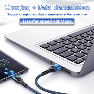 Cable de Datos USB-A a Tipo-C de Carga Rápida 3A con Blindaje Trenzado para iPhone, Laptop, Cámara y Auriculares - Longitudes de 1m/2m - Product Image 6