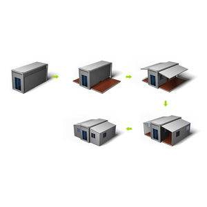 บ้านภาชนะแบบขยายได้3ห้องนอนบ้านแบบแยกส่วนวิลล่าแบบพกพา - Product Image 5