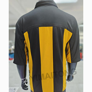 Camiseta de fútbol retro de secado rápido transpirable de 100% algodón con estampado digital suelto de último diseño personalizado para hombre - Product Image 3