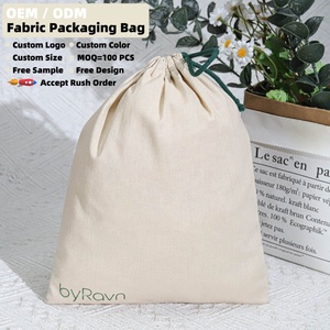 Wholesale Natural Cotton Linen Drawstring Shoe Bag Organic Soild Muslin Hat Wallet Storage Packing Pouch - Product Image 3