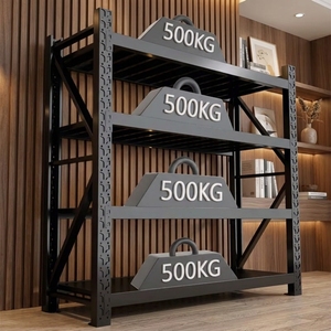 Étagères de garage robustes personnalisées, étagère de rangement à 4 niveaux, étagères empilables en métal sans boulons - Product Image 2